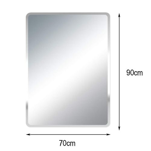  XINGZHE Bathroom Mirror-Wall-Mounted Square Vanity Mirror-Frameless Mirror-Vanity Mirror Decorative Wall Mirror for Bedroom/Bathroom/Hotel 35-70cm Makeup Mirror (Size : 70x90cm)