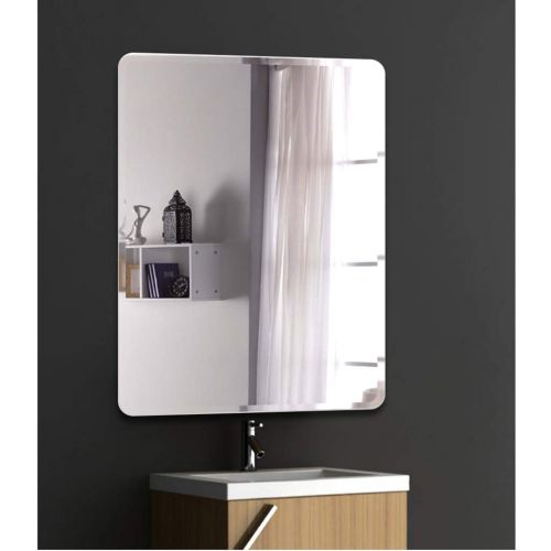  XINGZHE Bathroom Mirror-Wall-Mounted Square Vanity Mirror-Frameless Mirror-Vanity Mirror Decorative Wall Mirror for Bedroom/Bathroom/Hotel 35-70cm Makeup Mirror (Size : 70x90cm)