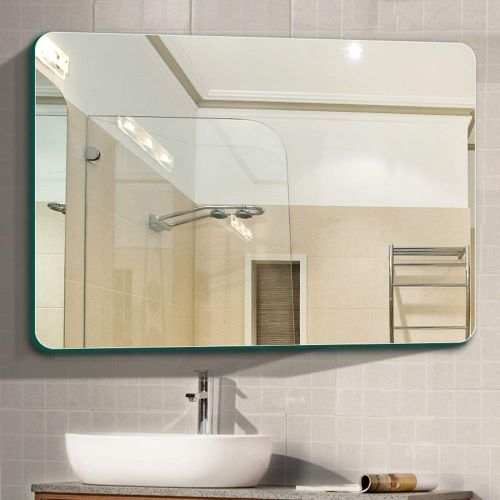  XINGZHE Bathroom Mirror- Wall-Mounted Vanity Mirror-Frameless Mirror-Vanity Mirror Decorative Wall Mirror for Bedroom/Bathroom/Hotel Makeup Mirror (Size : 60x80cm)
