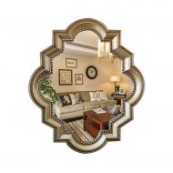 XINGZHE Bathroom Mirror-Wall-Mounted Vanity Mirror-European-Style Mirror-Vanity Mirror Decorative Wall Mirror for Bedroom/Bathroom/Hotel 2 Sizes Makeup Mirror (Color : Gold, Size :