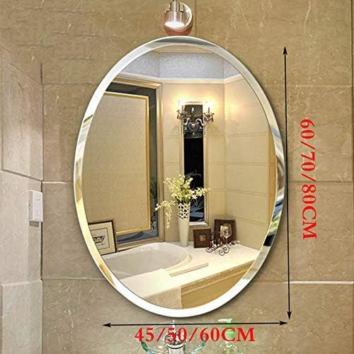  XINGZHE Bathroom Mirror- Wall-Mounted Vanity Mirror-Elliptical wash Table Mirror-Vanity Mirror Decorative Wall Mirror for Bedroom/Bathroom/Hotel Makeup Mirror