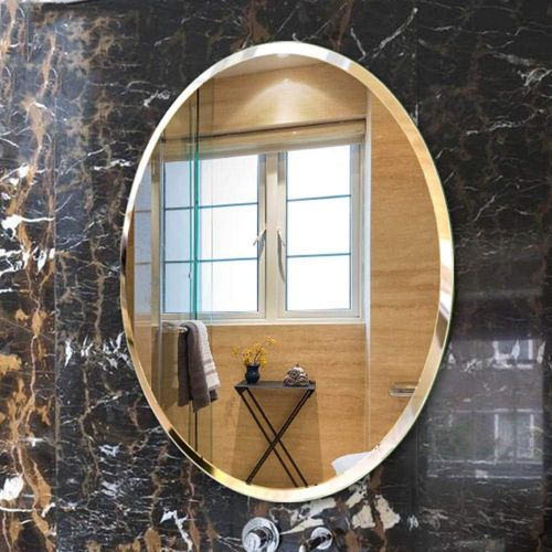  XINGZHE Bathroom Mirror- Wall-Mounted Vanity Mirror-Elliptical wash Table Mirror-Vanity Mirror Decorative Wall Mirror for Bedroom/Bathroom/Hotel Makeup Mirror