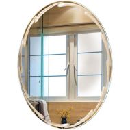 XINGZHE Bathroom Mirror- Wall-Mounted Vanity Mirror-Elliptical Frameless wash Table Mirror-Vanity Mirror Decorative Wall Mirror for Bedroom/Bathroom/Hotel Makeup Mirror (Size : 45x