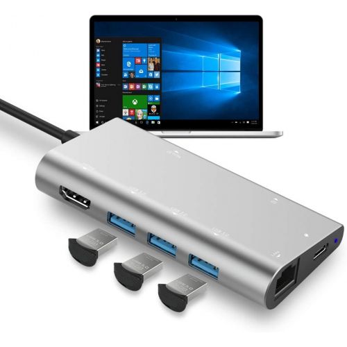 앤커 Anker 7-Port USB 3.0 Aluminum Data Hub with 20W Power Adapter and 3 3ft Cables for Mac, PC, USB Flash Drives and Other Devices