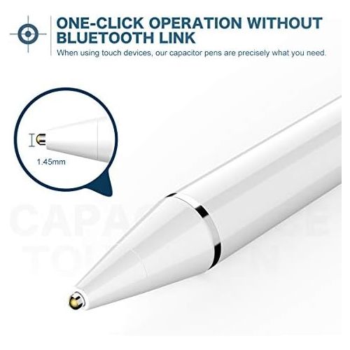  [아마존베스트]Stylus Pen for Touch Screens, XIRON Rechargeable 1.5mm Fine Point Active Stylus Pen Smart Pencil Digital Compatible iPad and Most Tablet with Glove (White)