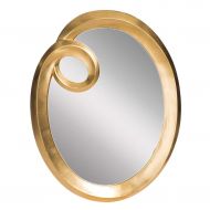 XIUXIU Mirror Nordic Bathroom Waterproof Vanity Mirror Simple Oval Wall-Mounted Entrance Mirror (Color : Hand-Paste Foil Bright Gold)