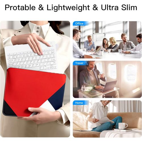  [아마존베스트]XIWMIX Ultra-Slim Wireless Bluetooth Keyboard - Universal Rechargeable Bluetooth Keyboard Compatible with iPad Pro/iPad Air/iPad 9.7/iPad 10.2/iPad Mini and Other iOS Android Windo