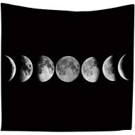 Marke: XIYAO XIYAO Wohnkultur Tapisserie Mond Muster Schwarz BottomWall Hanging