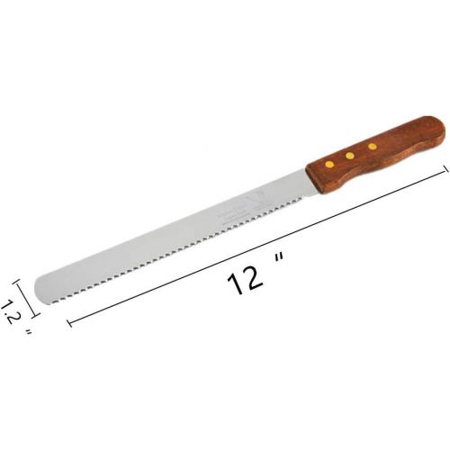  [아마존베스트]XIYUAN bread knife12-inch serrated serrated bread knife, non-stick stainless steel toaster knife and non-slip handle, traditional manual forging
