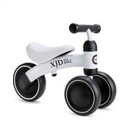 XJD Mini Trike Mini Bike For Toddlers, Kids Learn To Walk For 1-3 Years Old Kids No- Pedal 3 wheels Mini Balance Bike (White)