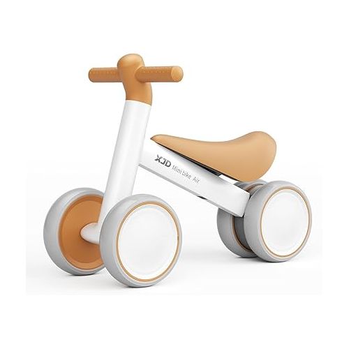  XJD Baby Balance Bikes Bicycle Baby Toys for 1 Year Old Boy Girl 10 Month -36 Months Toddler Bike Infant No Pedal 4 Wheels First Bike or Birthday Gift Children Walker (Brown)