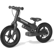 XJD 24V 100W Electric Balance Bike, Electric Bike for for Kids Ages 3-5 Years Old, with 12 inch Inflatable Tire and Adjustable Seat, Ride on Toys for Boys & Girls