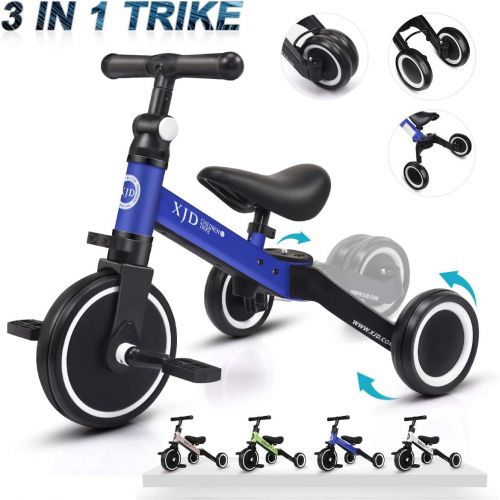  [아마존베스트]XJD 3 in 1 Kids Tricycles for 1-3 Years Old Kids Trike 3 Wheel Toddler Bike Boys Girls Trikes for Toddler Tricycles Baby Bike Trike Upgrade 2.0