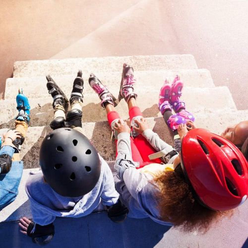  [아마존베스트]XJD Kids Helmet 3-8 Years Toddler Helmet Sports Protective Gear Set Boys Girls Helmet Knee Elbow Pads Wrist Guards Adjustable Bicycle BMX Bike Skateboard Helmets for Kids