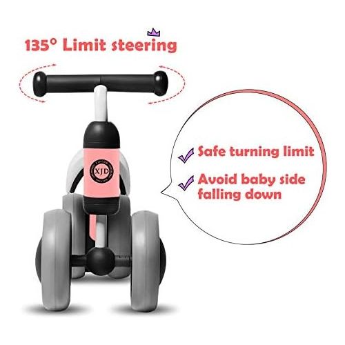  XJD Baby Balance Bikes Bicycle Baby Toys for 1 Year Old Boy Girl 10 Month -36 Months Toddler Bike Infant No Pedal 4 Wheels First Bike or Birthday Gift Children Walker