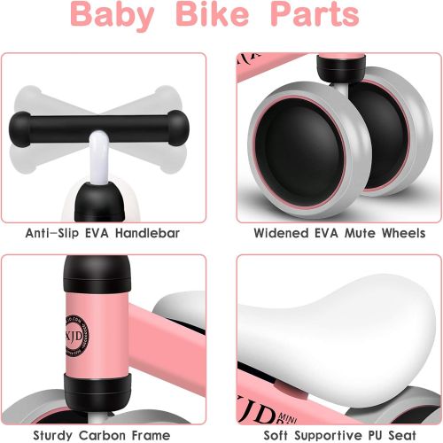  XJD Baby Balance Bikes Bicycle Baby Toys for 1 Year Old Boy Girl 10 Month -36 Months Toddler Bike Infant No Pedal 4 Wheels First Bike or Birthday Gift Children Walker