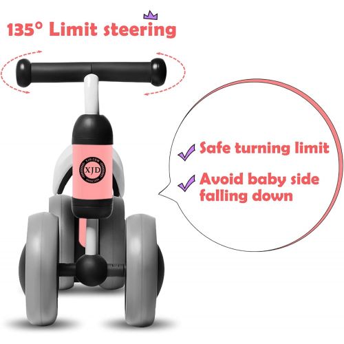  XJD Baby Balance Bikes Bicycle Baby Toys for 1 Year Old Boy Girl 10 Month -36 Months Toddler Bike Infant No Pedal 4 Wheels First Bike or Birthday Gift Children Walker