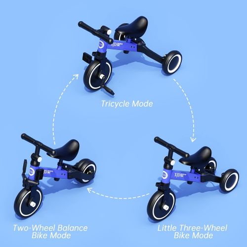  [아마존베스트]XJD 3 in 1 Kids Tricycles for 1-3 Years Old Kids Trike 3 Wheel Toddler Bike Boys Girls Trikes for Toddler Tricycles Baby Bike Trike Upgrade 2.0