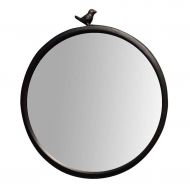 XJHOME-Mirrors Vintage Round Metal Framed Wall Mounted Mirror with Bird | 10″-30″ Large Creative Makeup Shaving Mirrors | Vanity, Bedroom, or Bathroom