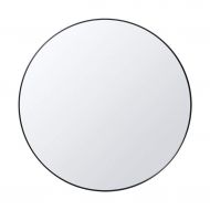 XJHOME-Mirrors Large Wall Round Mirrors with Metal Frame | Wall Hanging Clean Vanity Make Up Mirror for Bedroom | Bathroom HD Mirrors Cosmetic Shaving Mirror - Black