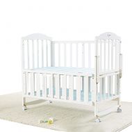 XJJUN-Rocking Crib Rocking Crib and Large Bed Stitching Mosquito Net Mattress Swing Multifunction No Smell Mobile and Flexible Baby Stable, 2 Styles (Color : White, Size : 105x61x9