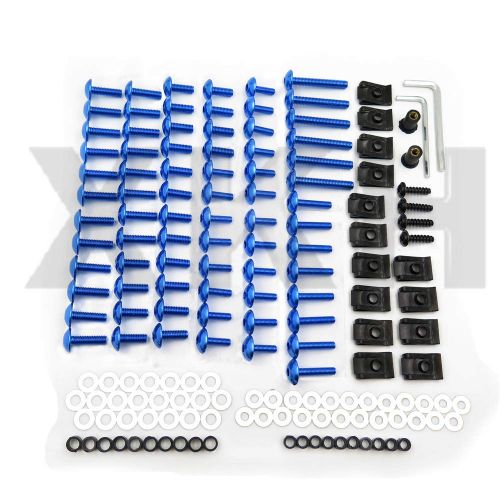  XKH-MOTO XKH- Replacment of Motorcycle Complete Fairing Bolts Screws Fasteners Kit For Yamaha Yzf R1 R6 F6R Fz1 Fz8 Blue new