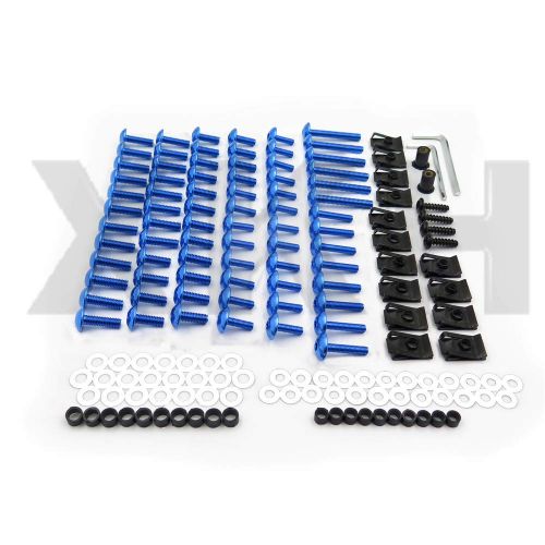  XKH-MOTO XKH- Replacment of Motorcycle Complete Fairing Bolts Screws Fasteners Kit For Yamaha Yzf R1 R6 F6R Fz1 Fz8 Blue new