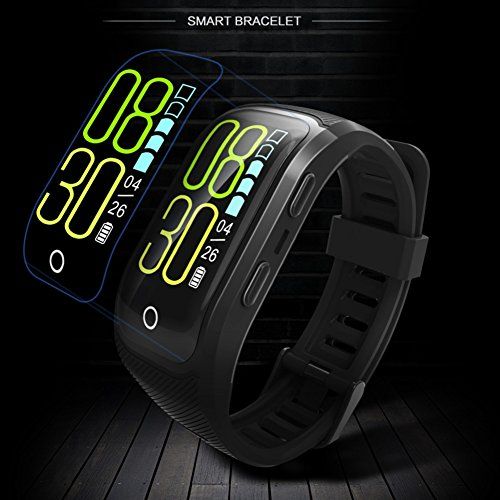  XL GPS Sports Watch Heart Rate Monitor Waterproof Fitness Tracker Bluetooth Smart Bracelet for iOS Android Phone Dark Blue