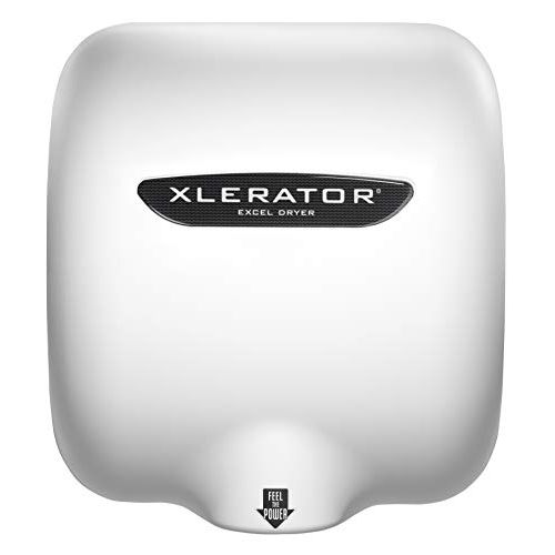  Excel Dryer XLERATOR XL-BW1.1N Automatic High Speed Hand Dryer, White Thermoset (BMC) Cover, Heat and Sound Control, Noise Reduction Nozzle, LEED Credits, 110120V