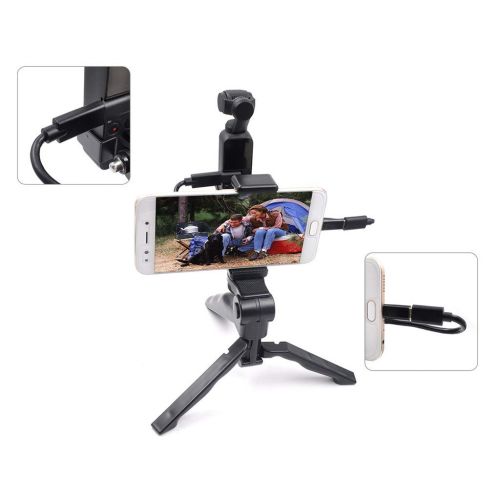  XLGX ABS-Telefonclip mit Stativ fuer DJI OSMO Pocket Action-Kamera Zubehoer Bequemlichkeit Handy Grip Clamp Holder