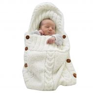 XMWEALTHY Newborn Baby Wrap Swaddle Blanket Knit Sleeping Bag Sleep Sack Stroller Wrap for...