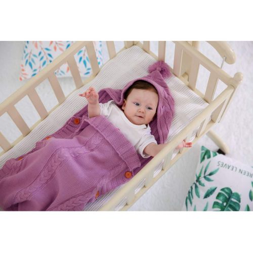  XMWEALTHY Newborn Baby Wrap Swaddle Blanket Knit Sleeping Bag Sleep Sack Stroller Wrap for...