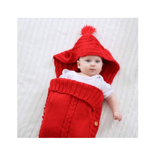  XMWEALTHY Newborn Baby Wrap Swaddle Blanket Knit Sleeping Bag Sleep Sack Stroller Wrap for...