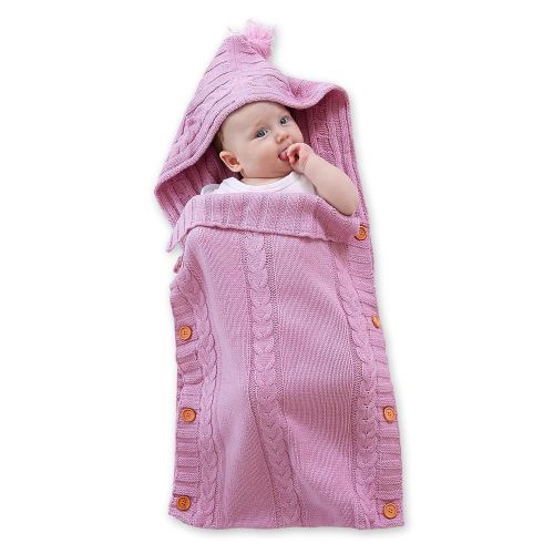  XMWEALTHY Newborn Baby Wrap Swaddle Blanket Knit Sleeping Bag Sleep Sack Stroller Wrap for...