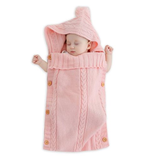  XMWEALTHY Newborn Baby Wrap Swaddle Blanket Knit Sleeping Bag Sleep Sack Stroller Wrap for...