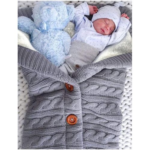  XMWEALTHY Unisex Infant Swaddle Blankets Soft Thick Fleece Knit Baby Girls Boys Stroller Wraps...