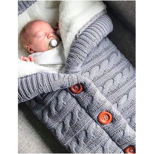  XMWEALTHY Unisex Infant Swaddle Blankets Soft Thick Fleece Knit Baby Girls Boys Stroller Wraps...