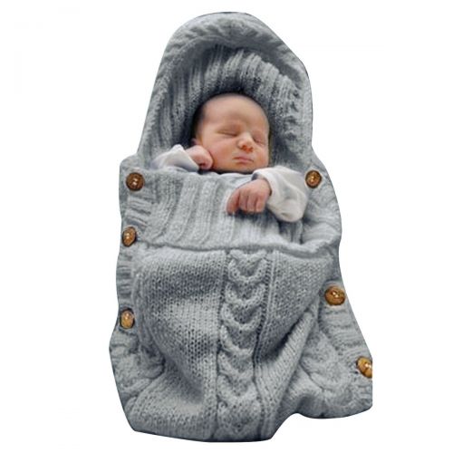  [아마존베스트]XMWEALTHY Newborn Baby Wrap Swaddle Blanket Knit Sleeping Bag Receiving Blankets Stroller...