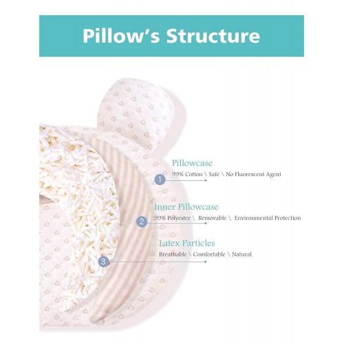  XMWEALTHY Infant Support Head Pillows Soft Baby Nursery Pillows Unisex Newborn Head Shaping Pillow Support Head Sleep Pillows 0-12 M