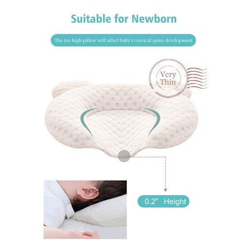  XMWEALTHY Infant Support Head Pillows Soft Baby Nursery Pillows Unisex Newborn Head Shaping Pillow Support Head Sleep Pillows 0-12 M