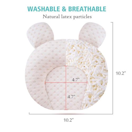  XMWEALTHY Infant Support Head Pillows Soft Baby Nursery Pillows Unisex Newborn Head Shaping Pillow Support Head Sleep Pillows 0-12 M