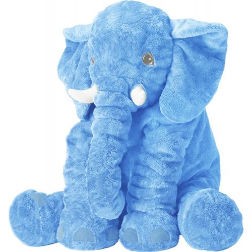  [아마존베스트]XMWEALTHY Unisex Baby Elephant Plush Doll Cute Large Size Stuffed Animal Plush Toy Doll Gifts for Girls Boys Blue