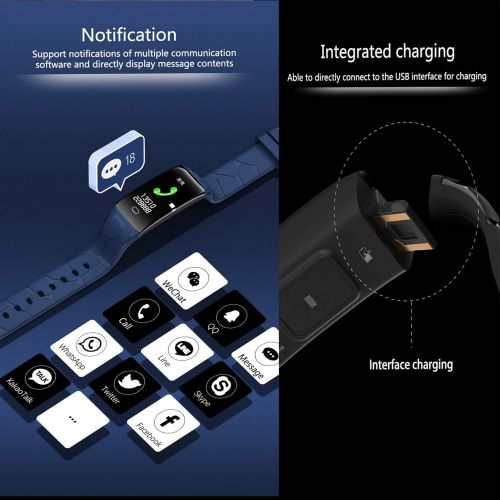  XMYL Fitness Tracker, Fitness Smart Watch with Heart Rate Monitor Pedometer Waterproof IP67 for Samsung Huawei Android iOS Smartphone