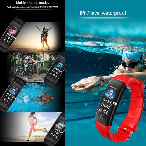  XMYL Fitness Tracker, Fitness Smart Watch with Heart Rate Monitor Pedometer Waterproof IP67 for Samsung Huawei Android iOS Smartphone