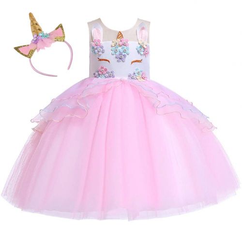  XMiniLife Unicorn Tutu Dress Costume Cosplay Swing Clothes Princess Dress for Girls