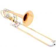 XO 1240RL-T Bass Trombone - Red Brass Bell - Dual Independent Thayer Valves - Clear Lacquer