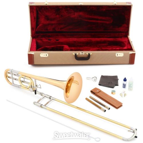  XO 1236RL Professional Trombone - F Attachment - Rose Brass Bell - Clear Lacquer