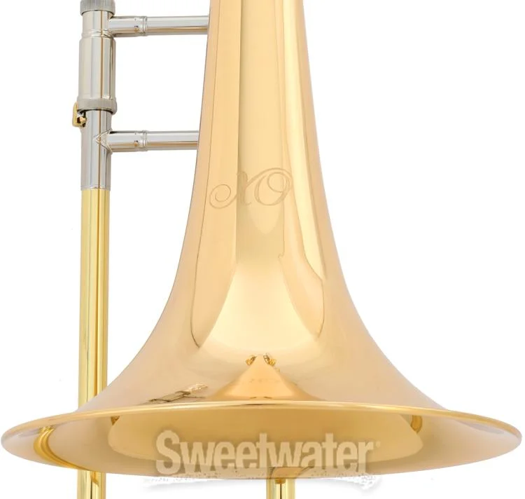  XO 1240RL Professional Bass Trombone - Rose Brass Bell - Dual Independent Rotors - Clear Lacquer