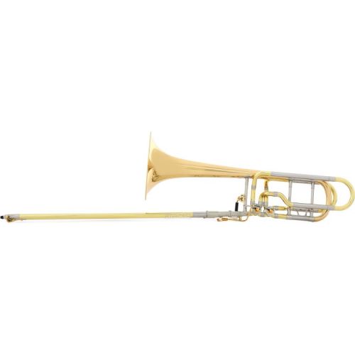  XO 1240RL Professional Bass Trombone - Rose Brass Bell - Dual Independent Rotors - Clear Lacquer