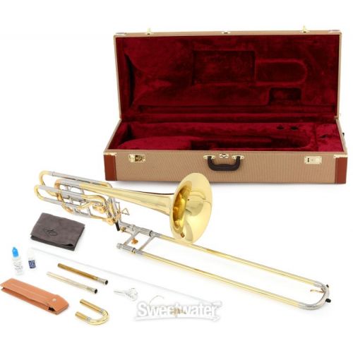  XO 1242L Professional Bass Trombone - Dependent Rotors - Clear Lacquer